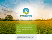 Tablet Screenshot of foodfrontier.org